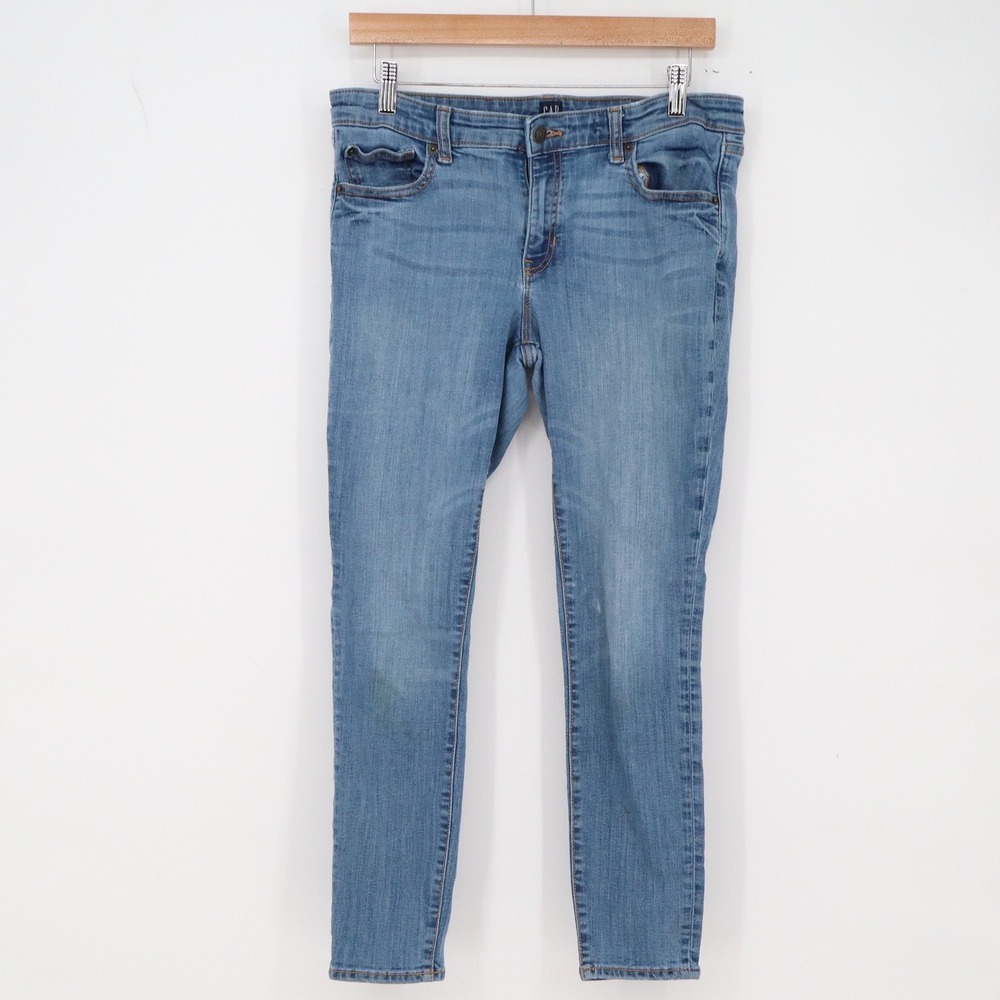 GAP Jeans Womens 10/30 Regular Legging Blue Medium Wash Stretch Excellent